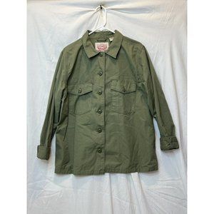 LEVI'S ARMY Jacket Olive Green SIZE Large Buttonup